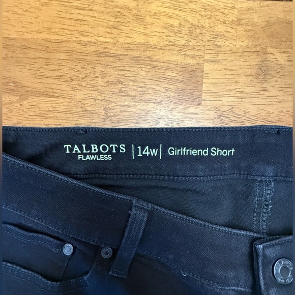 Talbots Dark Denim Girlfriend Shorts - Picture 2 of 8